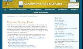
							         Electronic Services Portal - CDSS - CA.gov								  
							    