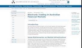 
							         Electronic Trading in Australian Financial Markets | Bulletin ...								  
							    
