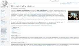
							         Electronic trading platform - Wikipedia								  
							    