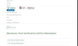 
							         Electronic Visit Verification (EVV) Initiative Information / Cigna ...								  
							    