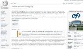 
							         Electronics for Imaging - Wikipedia								  
							    