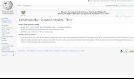 
							         Elektronische Gesundheitsakte (Österreich) – Wikipedia								  
							    