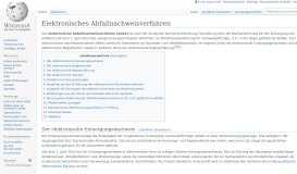 
							         Elektronisches Abfallnachweisverfahren – Wikipedia								  
							    