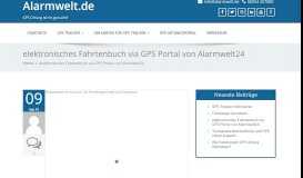
							         elektronisches Fahrtenbuch via GPS Portal von Alarmwelt24								  
							    