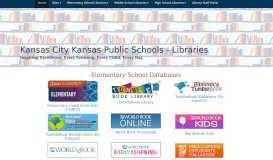 
							         Elementary Databases | KCKPS Libraries								  
							    
