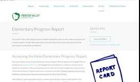 
							         Elementary Progress Report - Frontier Valley Elementary School								  
							    