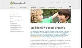 
							         Elementary School Admission Process - Wildwood School								  
							    