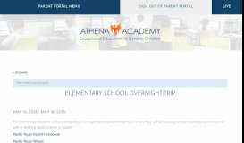 
							         Elementary School Overnight Trip - Athena Academy								  
							    
