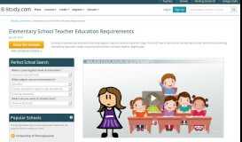 
							         Elementary School Teacher Education Requirements - Study.com								  
							    