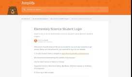 
							         Elementary Science Student Login | Amplify Help Center								  
							    