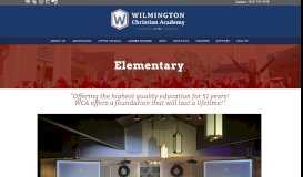 
							         Elementary — Wilmington Christian Academy - Private School								  
							    
