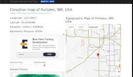 
							         Elevation map of Portales, NM, USA - Topographic Map - Altitude Map								  
							    