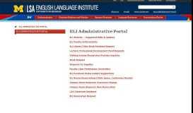 
							         ELI Administrative Portal | U-M LSA English Language Institute								  
							    