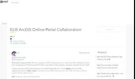 
							         ELI5 ArcGIS Online-Portal Collaboration | GeoNet								  
							    