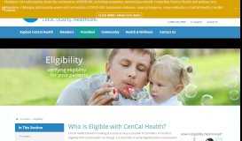 
							         Eligibility | CenCal Health Insurance Santa Barbara and San Luis ...								  
							    