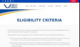 
							         Eligibility Criteria | Air Force Aid Society |Official Charity of US Air Force								  
							    