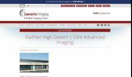 
							         Elite Advanced Imaging | CA | Lancaster Imaging - RadNet								  
							    