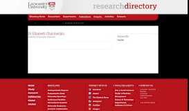 
							         Elizabeth Chamberlain - Research Portal | Lancaster University								  
							    