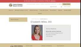 
							         Elizabeth Wiles, DO | Union General Hospital								  
							    