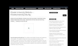 
							         Elizade University Website - Elizadeuniversity.Edu.Ng - Eduloaded								  
							    