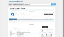 
							         elizajen.org at WI. Elizajen Staff Portal - Website Informer								  
							    