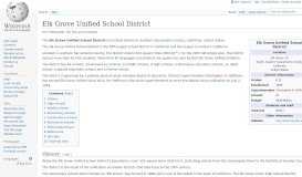 
							         Elk Grove Unified School District - Wikipedia								  
							    