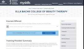 
							         Ella Bache College of Skin & Beauty Therapy - 6704 - MySkills								  
							    