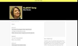 
							         Ellen McLain – GLaDOS' Song Lyrics | Genius Lyrics								  
							    
