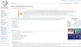 
							         Elm information security - Wikipedia								  
							    