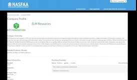 
							         ELM Resources Employer Profile - The NASFAA Career Center								  
							    