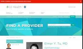 
							         Elmer Y. Tu, Ophthalmologist, Ophthalmology | UI Health								  
							    