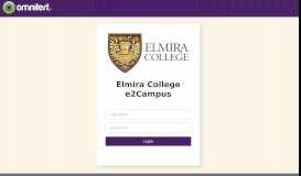 
							         Elmira College e2Campus - Subscriber Portal - User Log in								  
							    