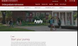 
							         Elon University / Admissions / Undergraduate Admissions / Applications								  
							    