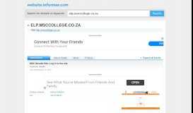 
							         elp.msccollege.co.za at WI. MSC Moodle Site: Log in to the site								  
							    