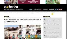 
							         Els Castellers de Vilafranca s'enlairaran a San Francisco | exterior								  
							    