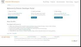 
							         Elsevier Developer Portal								  
							    