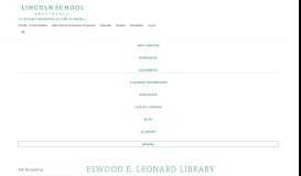 
							         Elwood E. Leonard Library - Lincoln School								  
							    