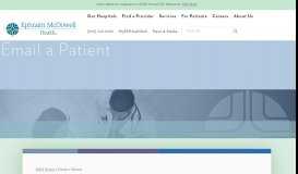 
							         Email a Patient - Ephraim McDowell Health								  
							    