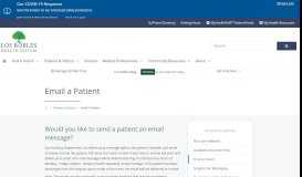 
							         Email a Patient | Los Robles Regional Medical Center								  
							    