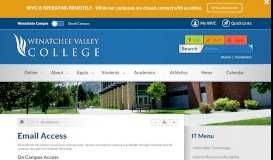 
							         Email Access | Wenatchee Valley College								  
							    