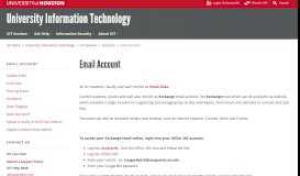 
							         Email Account: University of Houston - University of Houston								  
							    