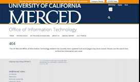 
							         Email and Calendar – Office 365 | Office of Information ... - UC Merced								  
							    
