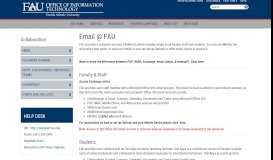 
							         Email & Calendars - Email @ FAU : Florida Atlantic University								  
							    