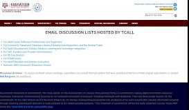 
							         Email Discussion Lists Hosted by TCALL - Texas A&M University								  
							    