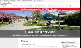 
							         Email – Enrollment Services - Palomar College								  
							    