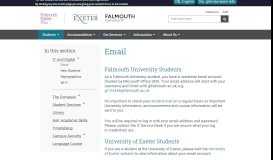 
							         Email | Falmouth Exeter Plus								  
							    