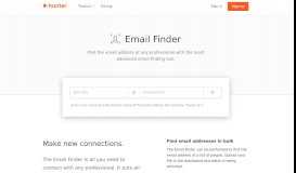 
							         Email Finder - Find an email address by name • Hunter								  
							    