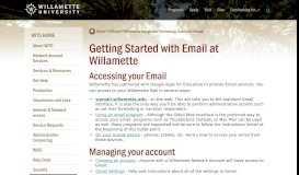 
							         Email - Getting Started - Willamette University								  
							    