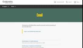 
							         Email (Goldmail) | Goldsmiths, University of London								  
							    