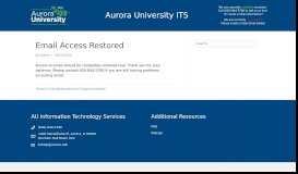 
							         Email - Information Technology Services - Aurora University								  
							    